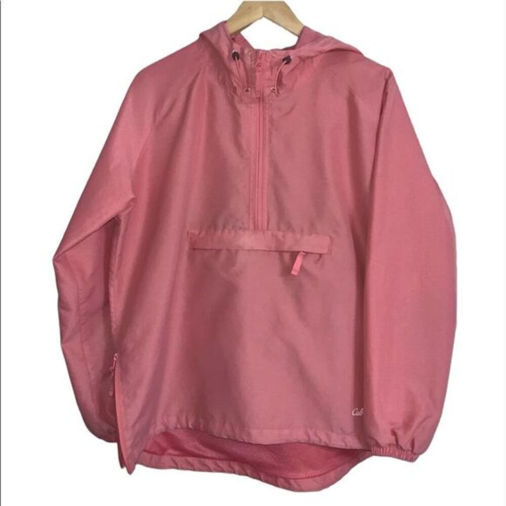 Cabela's Pink Hooded Anorak Pullover Jacket Womens Size L
